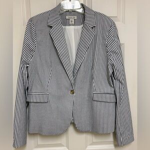 Rachael Zoe Navy and White Striped Blazer